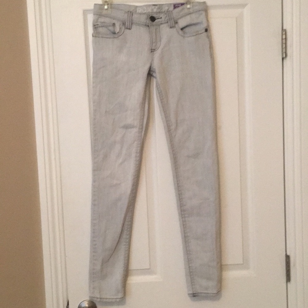 Light Blue / Gray Jeans Roxy Skinny Jeans